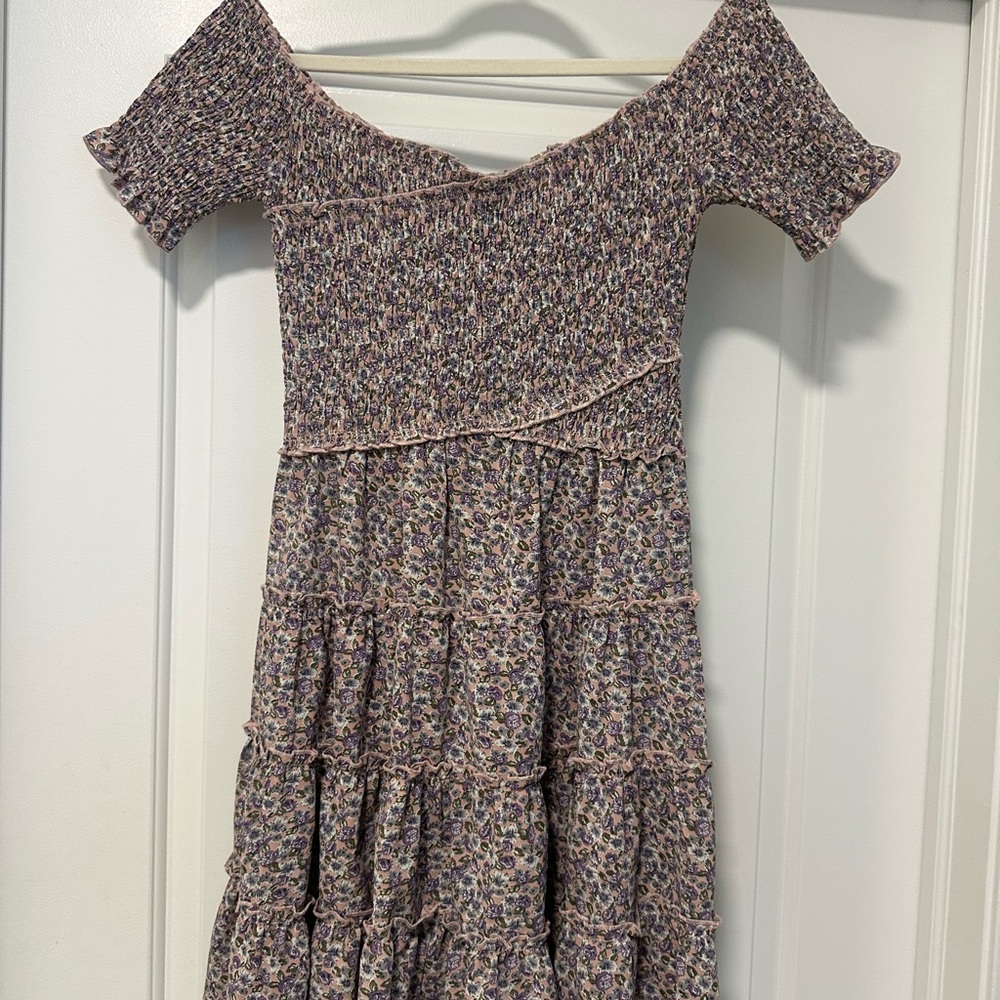 Storia Purple Floral Mini Dress